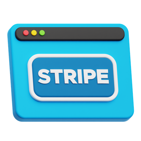 Website Stripe  3D Icon