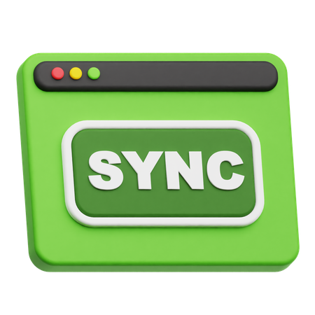 Website Sync  3D Icon