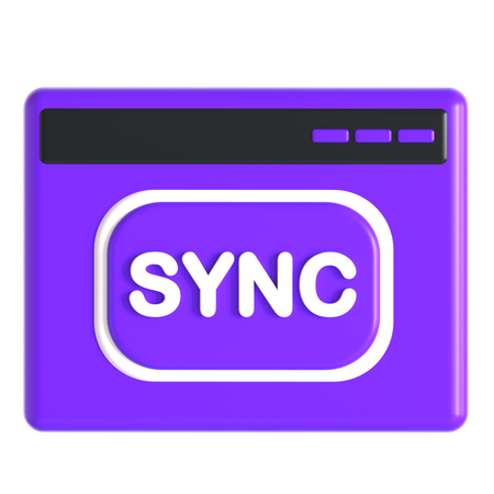 Website-Synchronisierung  3D Icon