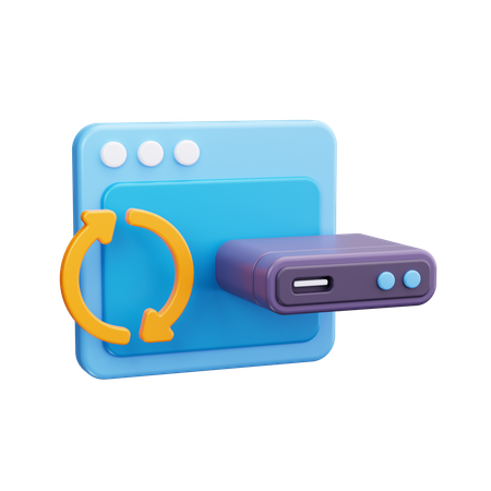 Website-Synchronisierung  3D Icon