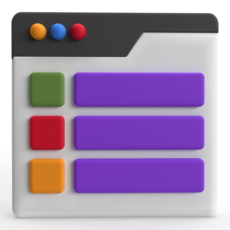 Website Template  3D Icon