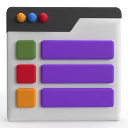 Website Template  3D Icon