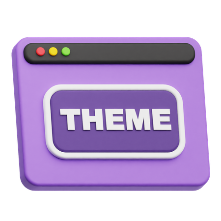 Website Theme  3D Icon