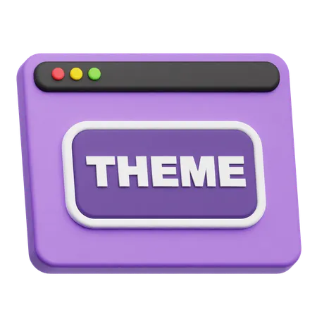 Website Theme  3D Icon
