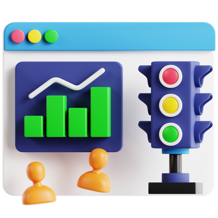 Website Traffic  3D Icon