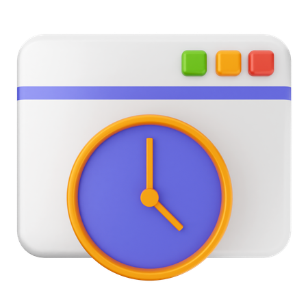 Website-Uhr  3D Icon