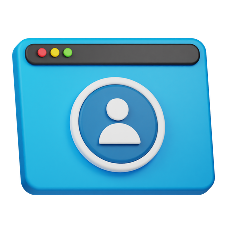 Website User  3D Icon