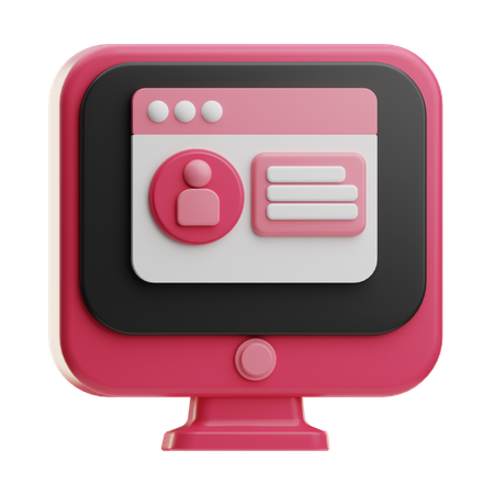 Website User  3D Icon