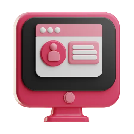 Website User  3D Icon