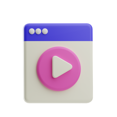 Website Video  3D Icon