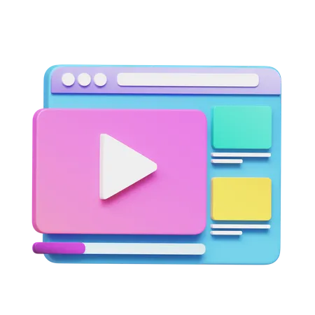 Website Video  3D Icon