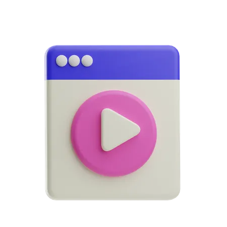Website Video  3D Icon