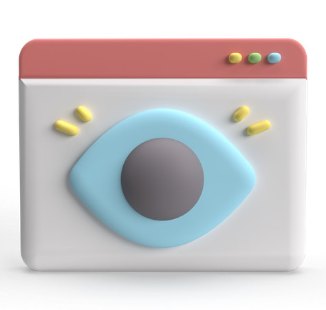 Website View  3D Icon