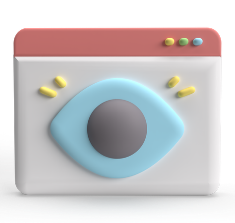 Website View  3D Icon