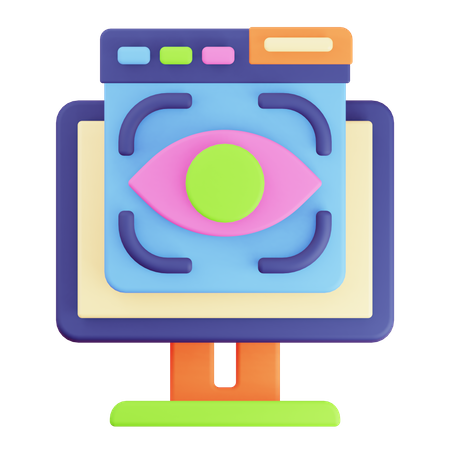 Website View  3D Icon