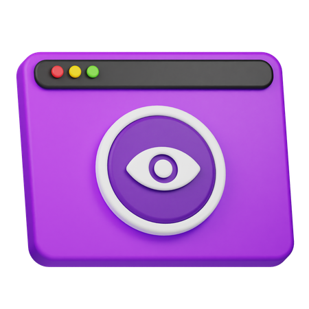 Website Viewer  3D Icon