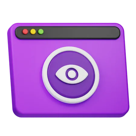 Website Viewer  3D Icon