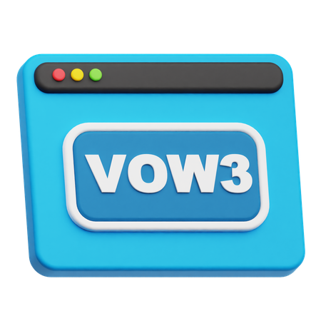 Website Vow 3  3D Icon