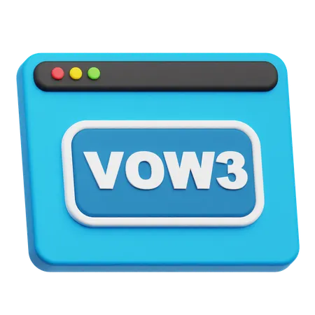 Website Vow 3  3D Icon