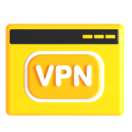 Website Vpn  3D Icon