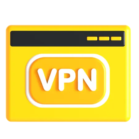 Website Vpn  3D Icon