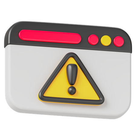 Website Warning  3D Icon