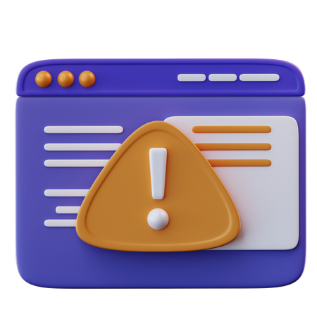 Website Warning  3D Icon