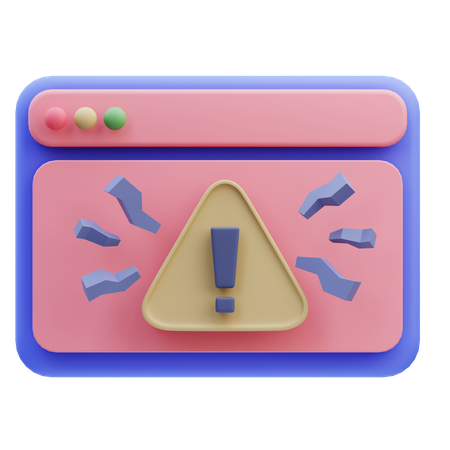 Website Warning 3D Icon