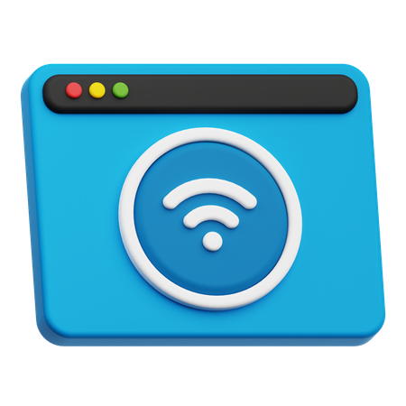 Website Wifi  3D Icon