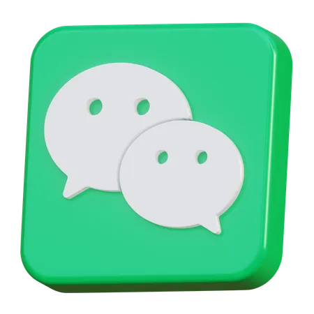 Wechat  3D Icon