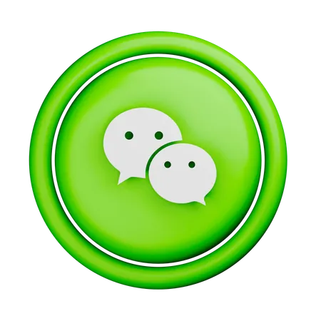 Wechat Logo  3D Icon