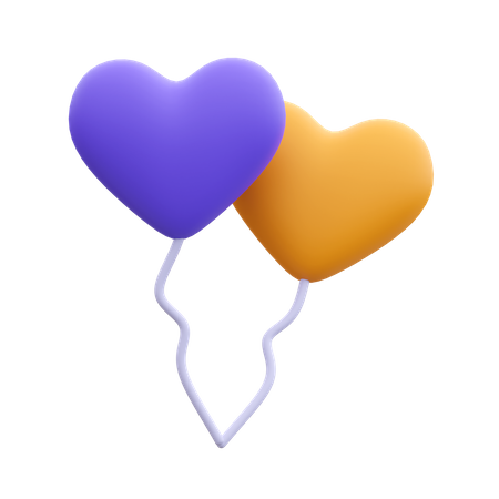 Wedding Balloons  3D Icon