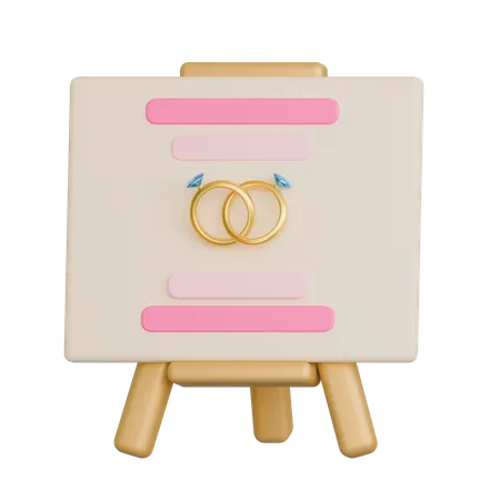 Wedding Board  3D Icon