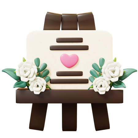 Wedding Board  3D Icon