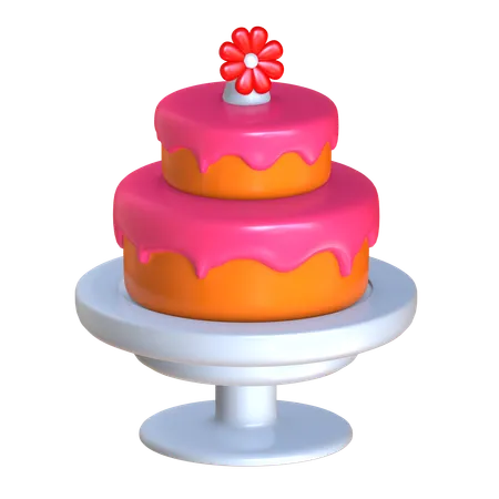Wedding Cake 3 D Wedding Icon 3D Icon
