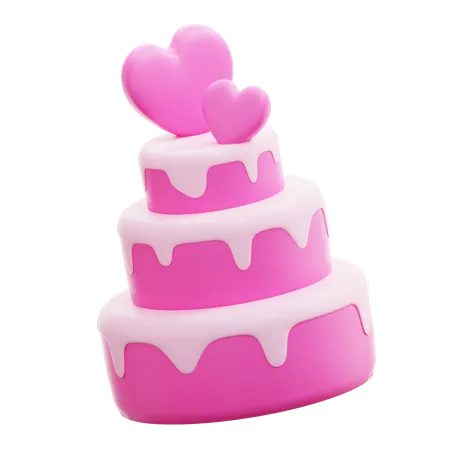 3 D Rendering Wedding Cake Illustration 3D Icon