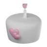 3d wedding cake illustration