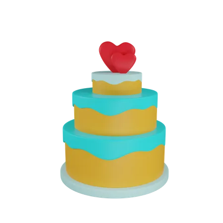 Wedding Cake 3 D Icon Contains PNG BLEND GLTF And OBJ Files 3D Icon