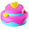 wedding cake 3d logo