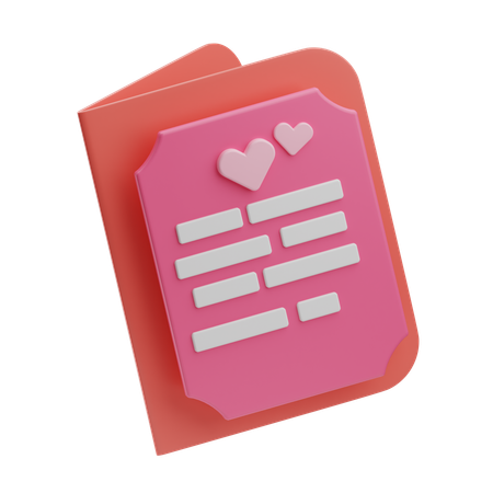 Wedding Card  3D Icon