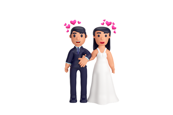 Wedding Ceremony 3D Illustration