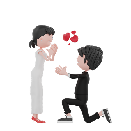Wedding couple  3D Icon