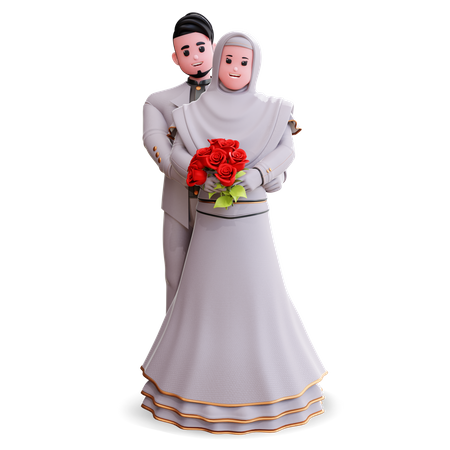 Wedding Couple  3D Illustration