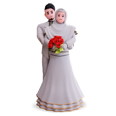 Wedding Couple  3D Illustration