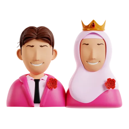 Wedding Couple  3D Icon