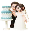 Wedding Couple Cutting Cake