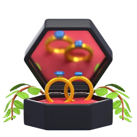 Wedding Couple Ring  3D Icon