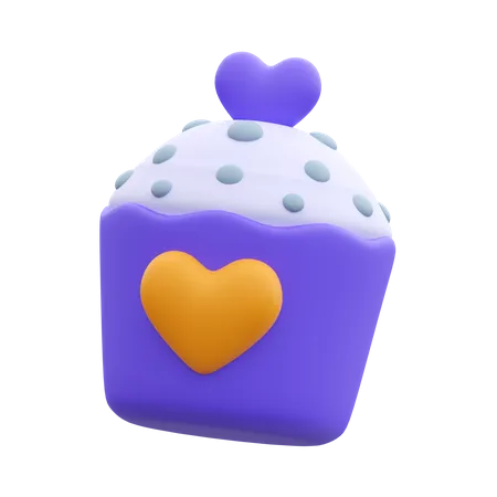 Wedding Cupcake  3D Icon