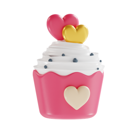Wedding Cupcake  3D Icon