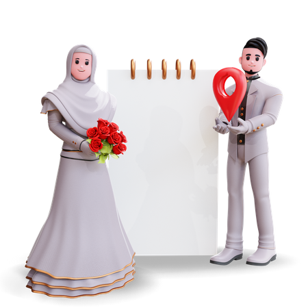 Wedding destination  3D Illustration